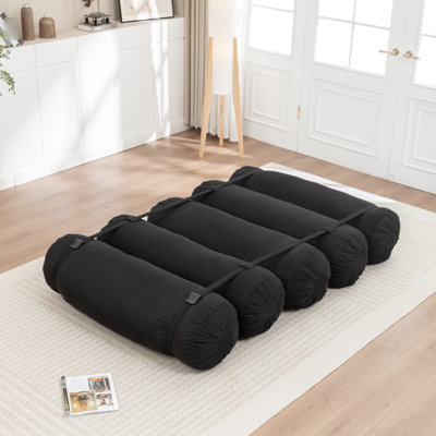 Velours côtelé en velours côtelé avec sangles réglables pour différentes configurations, salon et chambre à coucher idéaux, revêtement de sol multi-personnes de 13,41 po de hauteur, sieste de lecture parfaite. Profondeur du produit: 75,93 po