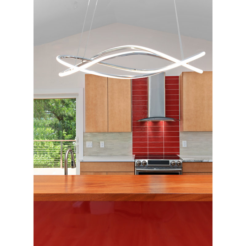 Senecal 1 - Light Polished Chrome LED Unique/Statement Pendant
