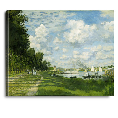 Reproduction d'art classique, "Le Bassin d'Argenteuil" par Claude Monet, estampe numérique sur toile pour décoration intérieure