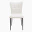 Ensemble de 2 chaises de salle à manger à haut dossier avec design ergonomique: structure en fer forgé, siège en cuir et coussins en éponge à rebond élevé-1941205129
