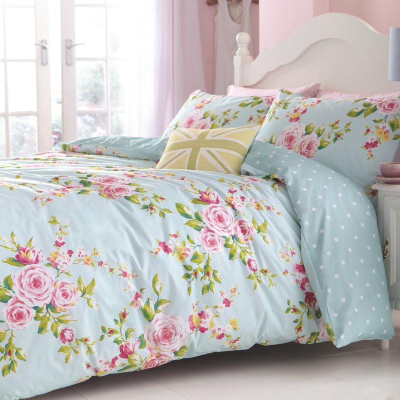 Canterbury Floral Reversible Bedspread, Grey, 240 x 260 cm Bedspread