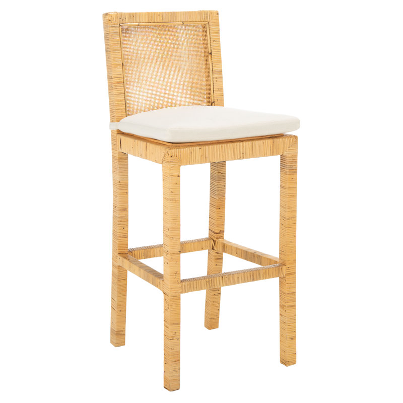 Mariah Upholstered Bar Stool with Solid Wood Frame
