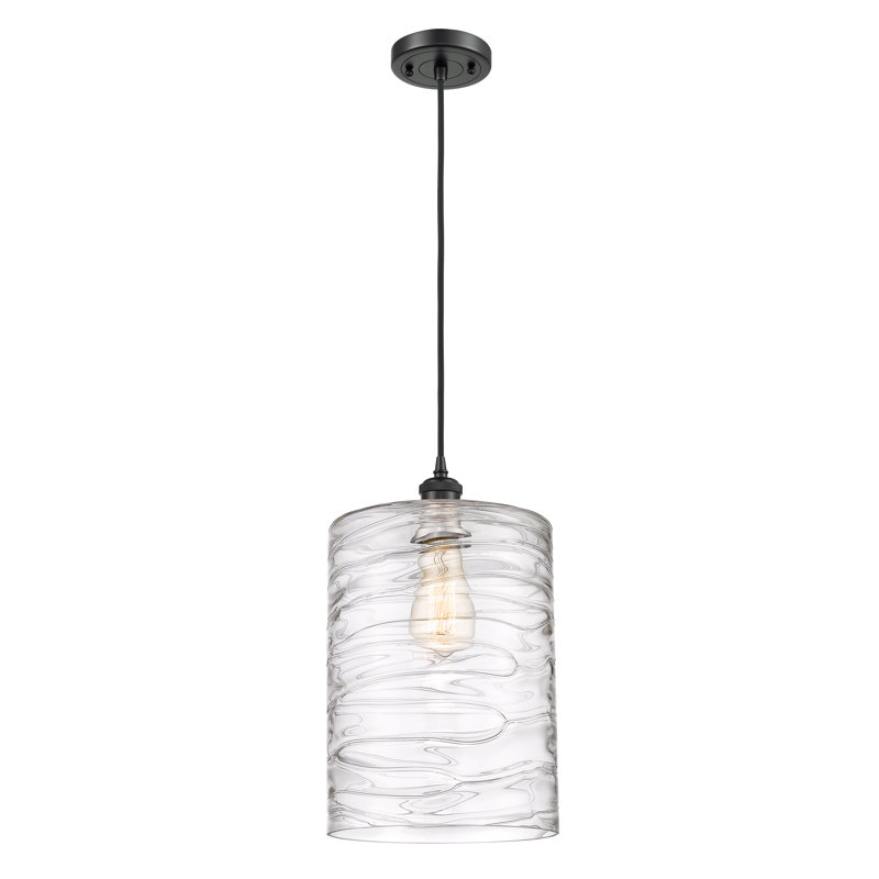 Malcolm 1 - Light Single Drop Pendant Pendant, 14" H x 9" W x 9" D, Matte Black
