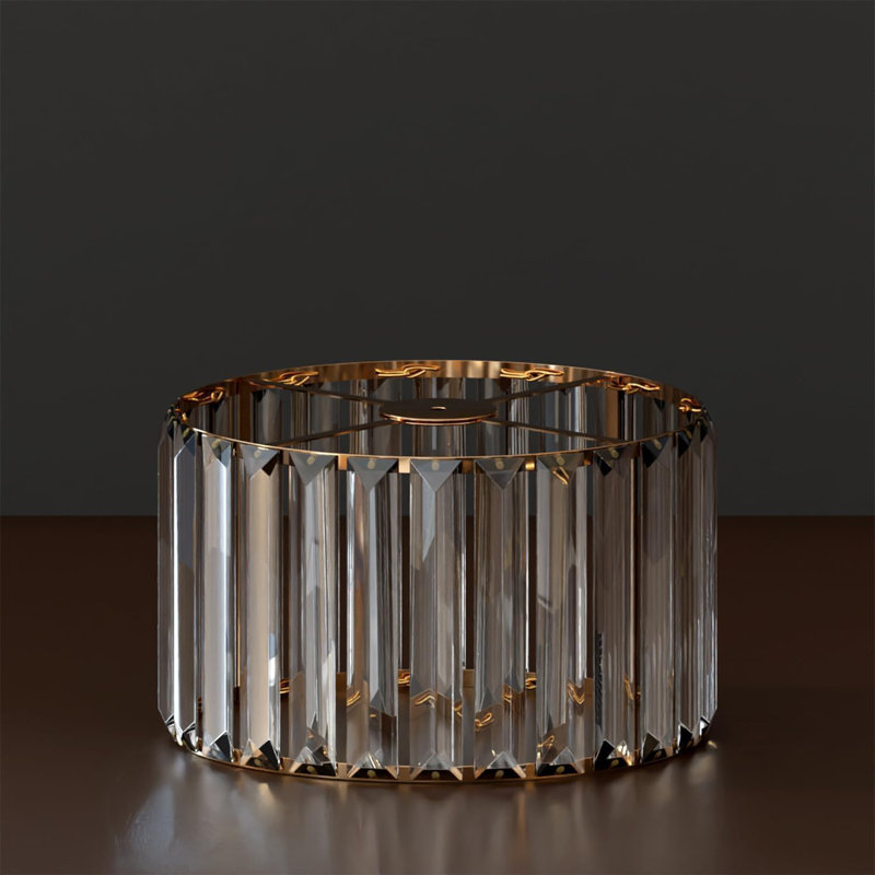 Drum Lamp Shade, 30cm, Gold
