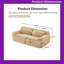 Canapé modulaire 2 places avec tissu moelleux, base antidérapante et éponge 32D