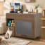 Enceinte de litière 2 en 1 multi-usage 2 en 1, table d'appoint moderne en noyer avec rangement, armoire latérale de buffet