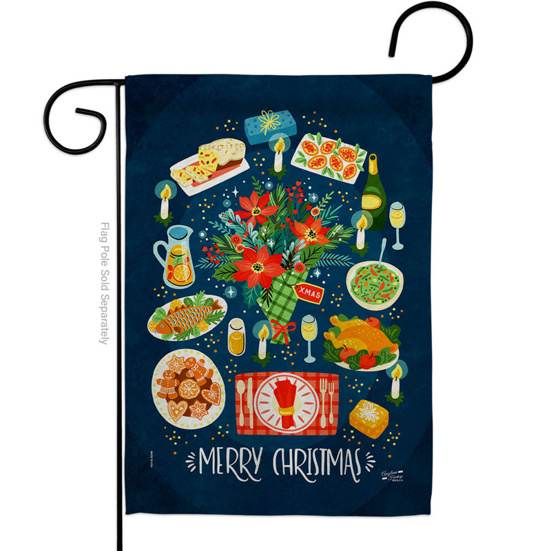 Drapeau de jardin en polyester 2 faces 1,5 pi x 1,1 pi