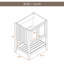 Base de meuble-lavabo 24 po seulement, structure en bois massif, armoire de rangement avec portes et tablette ouverte