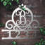 Décoration murale circulaire monogramme d'adresse 1 ligne-1238802451-1235672138