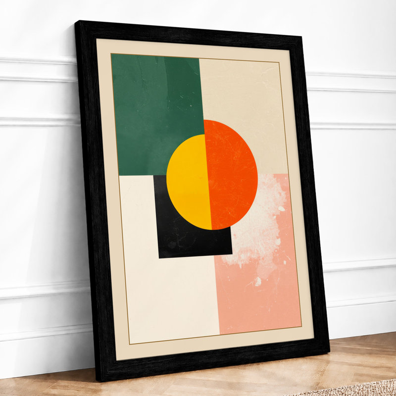 Colour Fields Geometric - Print, Black, A4 - 29.7 x 21.0 cm
