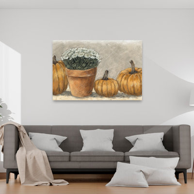 Art mural de fleurs et citrouilles II