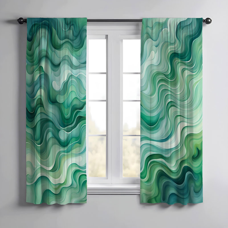 Paire de rideaux semi-transparents Dragen, L 40 po x L 61 po