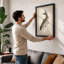Carp in Contemplation Japandi - Framed Print-148988126-148988122