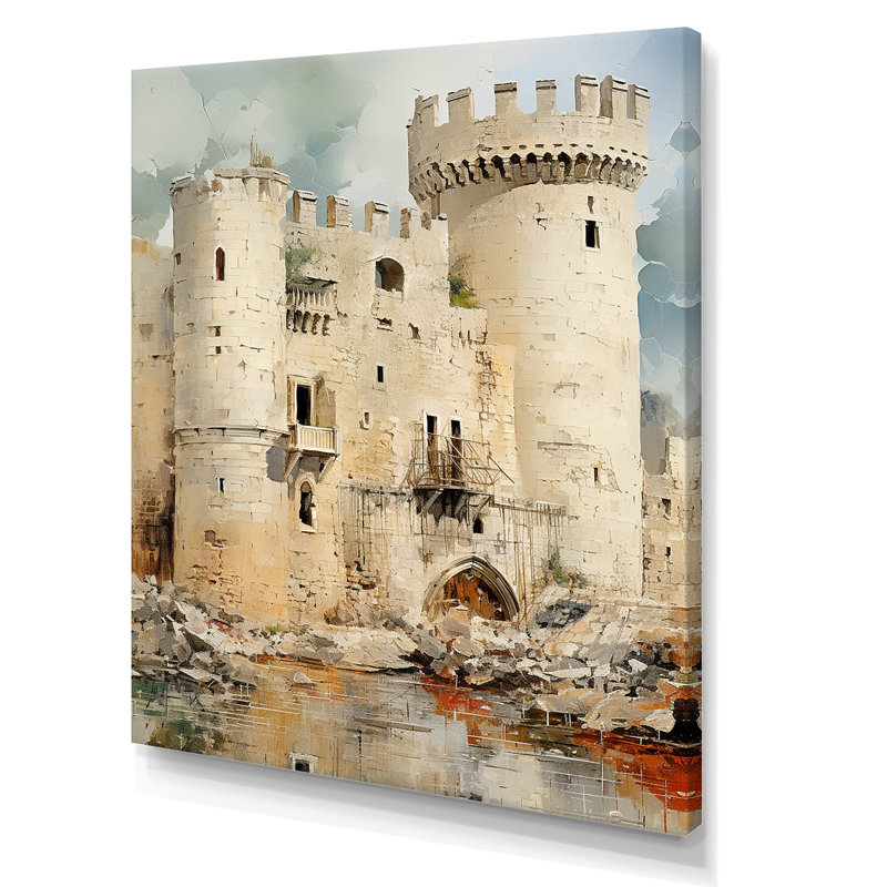 Château français d'Avignon I sur toile, Toile tendue, H 40 po x l 30 po x P 1,5 po