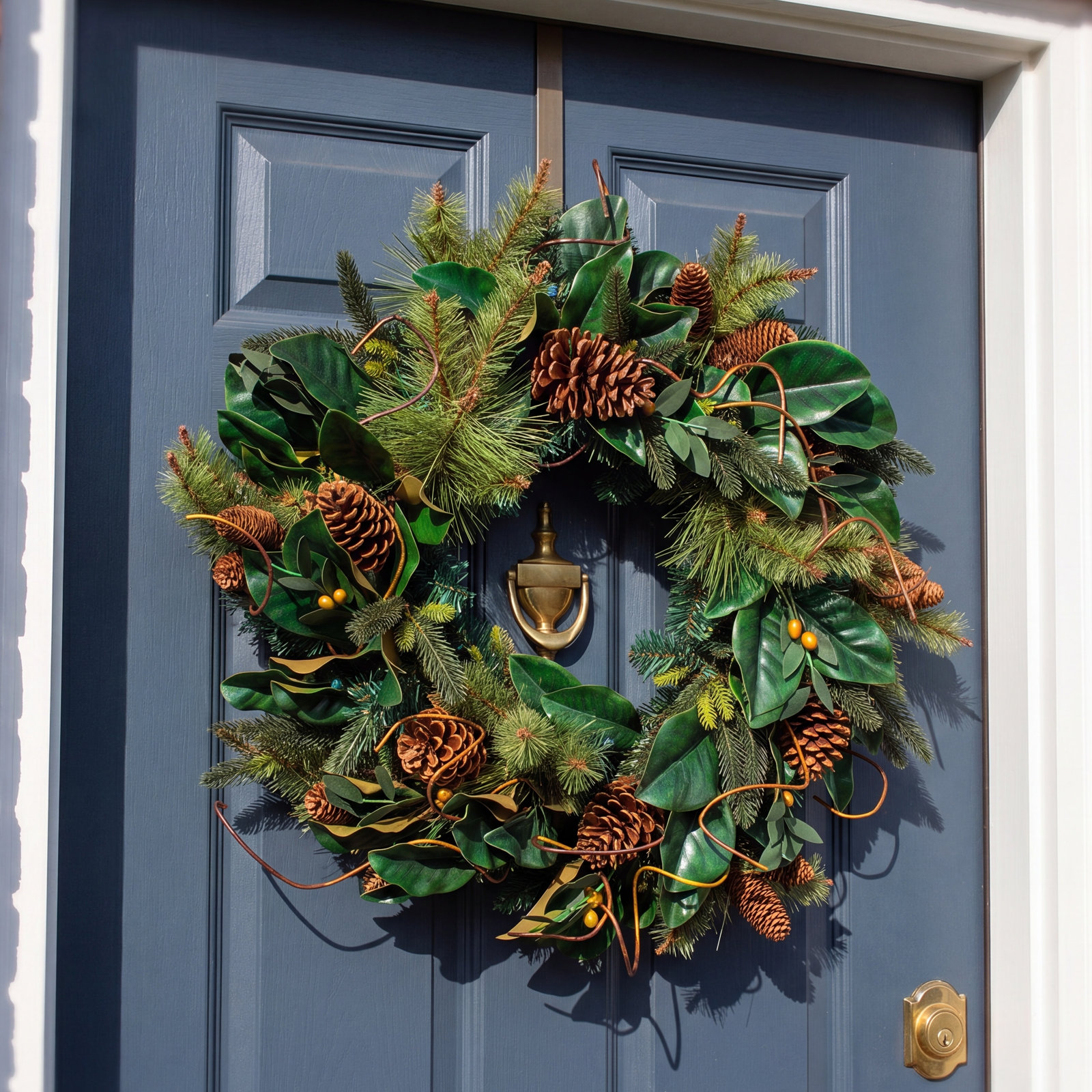 Adylee 30" Pre-Lit Magnolia Christmas Wreath