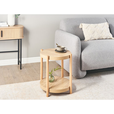 CONNELL Wood-like Light Brown Side Table 