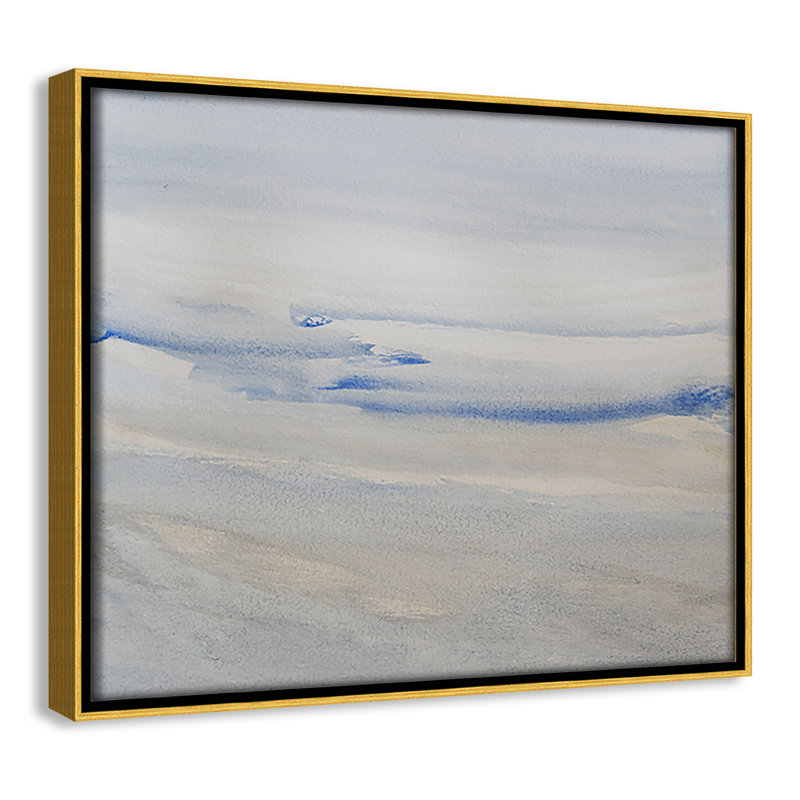«Silent Direction Print» par S.H. Khân, Toile avec cadre, L 11,5 po x H 9,5 po, Gold Floater