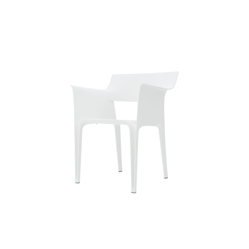 Pedrera Stacking Patio Dining Chair, White