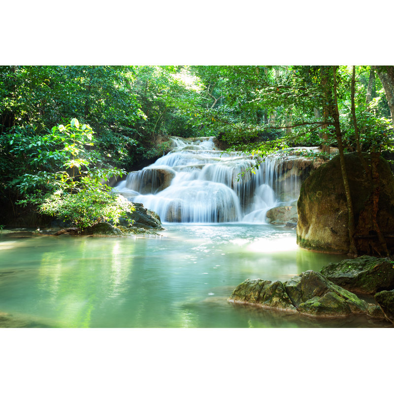Waterfalls In Kanchanburi by Michael Luhrenberg - Wrapped Canvas Print, 30cm H x 46cm W x 3.8cm D