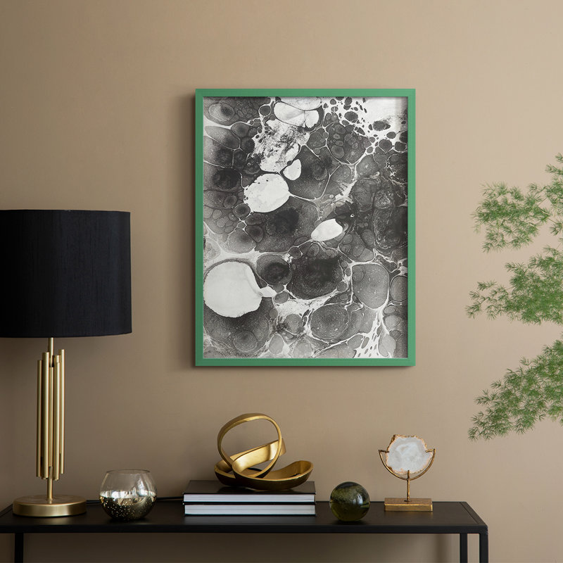 Marbling IV Framed Print - Solid Wood