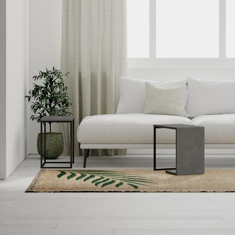 Ajabah 2 Piece Nest of Tables, Retro Grey
