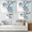 Luxry Blue and Grey Marble Art Ripples IV - Art mural moderne sur toile-1748552010-1748552051