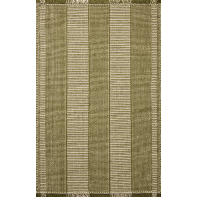 Tapis vert / ivoire Loloi Walburga
