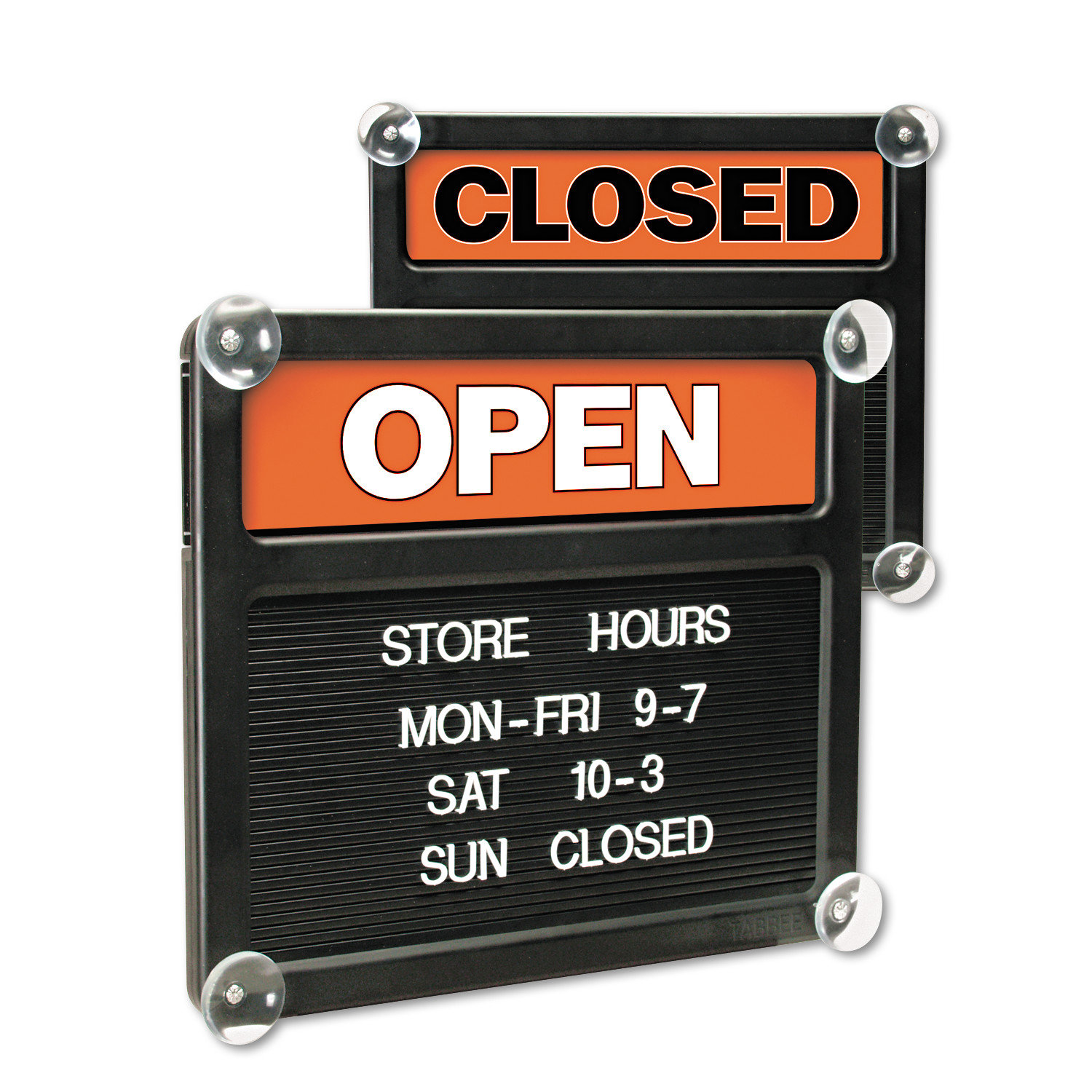 GBC® Headline Sign Double-Sided Open/Closed Sign with Plastic Push ...