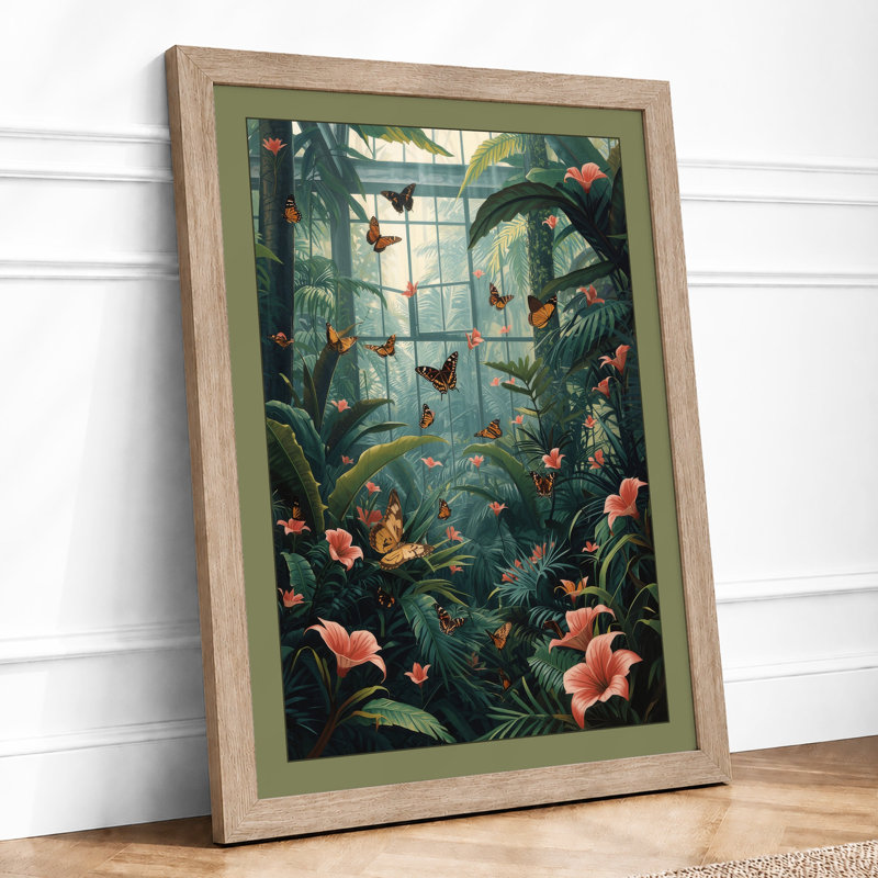 Greenhouse Eden Botanical - Print, A1 - 84.1 x 59.4 cm, Oak