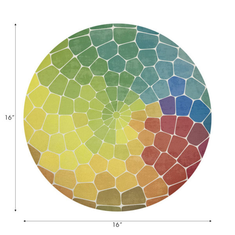 Napperon Mosaic, Jaune / multicolore