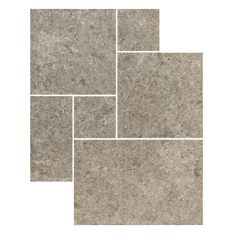 Carrelage en porcelaine aspect pierre Gascogne, Grigio Scuro gris foncé