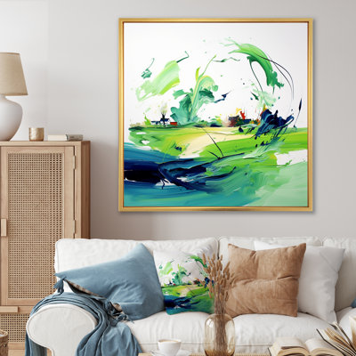 «Green and Blue», impression d'art abstrait mural