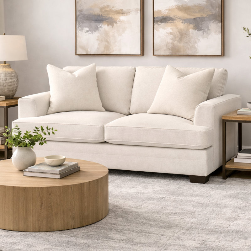 Edan Upholstered Sofa, Bayou Midnight Canvas
