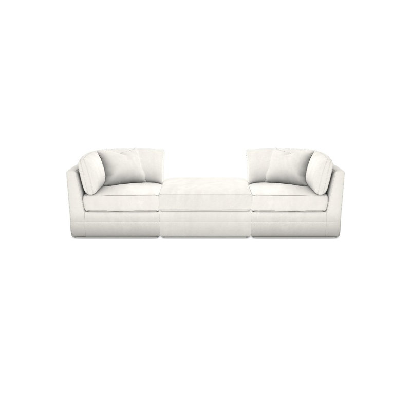 Thom Filicia Home Sectional, Casa Blanca, Tuck Cobalt Polyester Blend