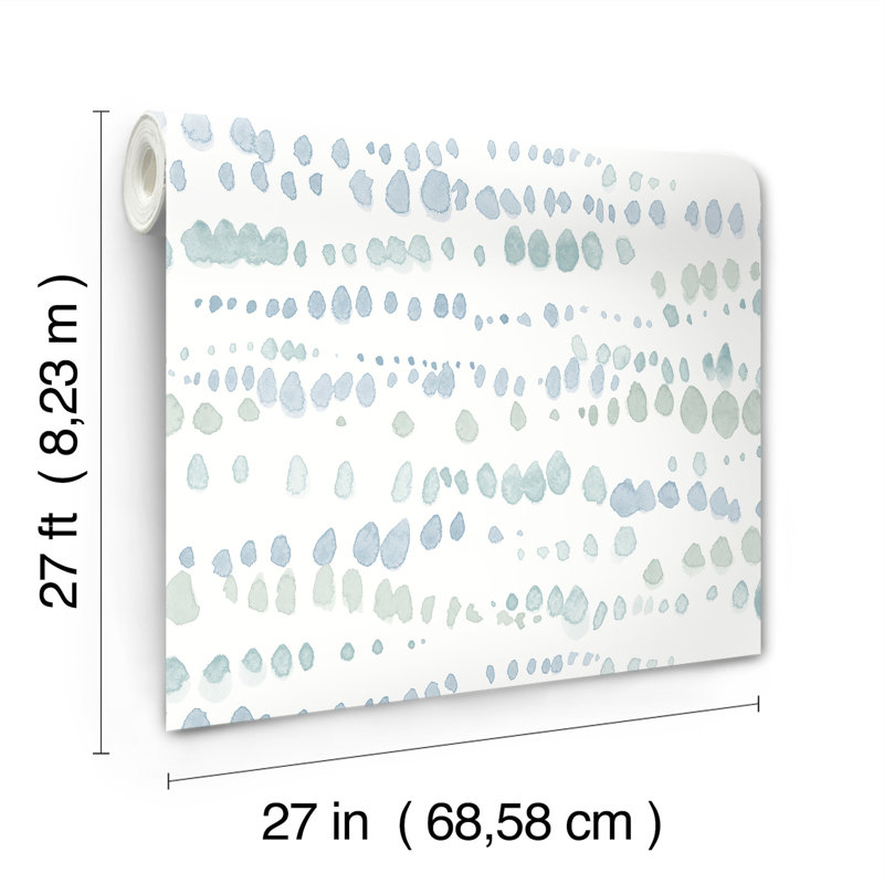 Dewdrops Wallpaper, Blue