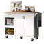 Chariot de rangement de luxe avec porte-serviettes - Comptoir pliable et options pour îlot de cuisine blanc