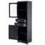 Armoire de rangement de 63 po de hauteur avec portes en verre, deux tiroirs et tablettes réglables, panneau de fibres à densité moyenne-41108505