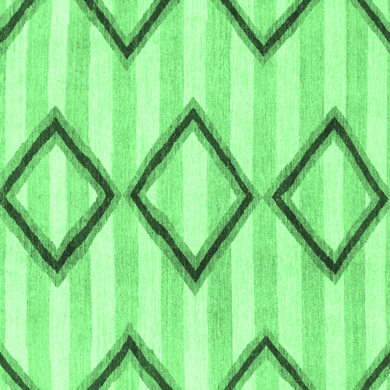 Washable Geometric Indoor Rug, Square 5'