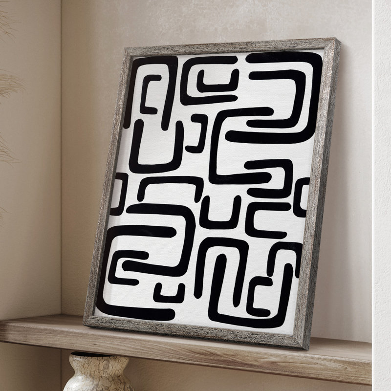 Shuffle II Framed Print - Solid Wood, 11" H x 9" W