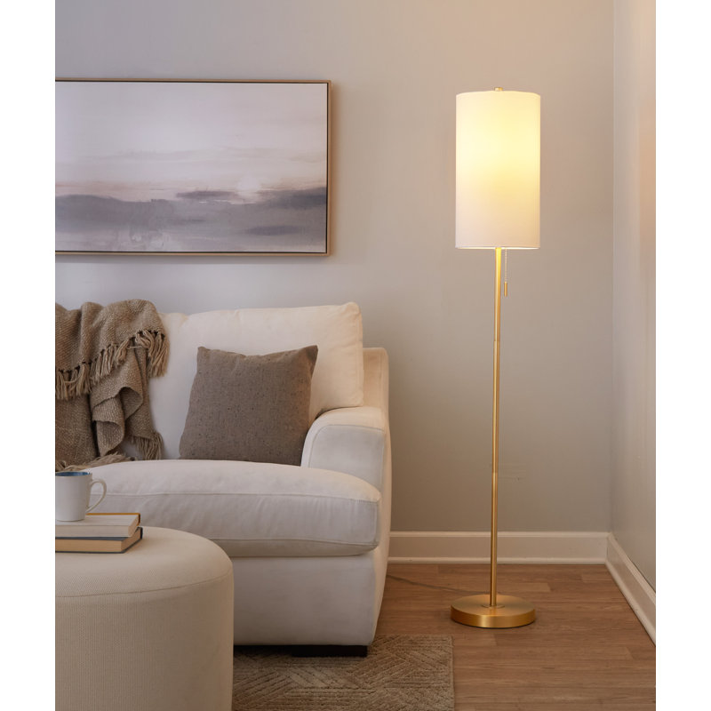 Darmon 62'' Traditional Floor Lamp, Plated Gold