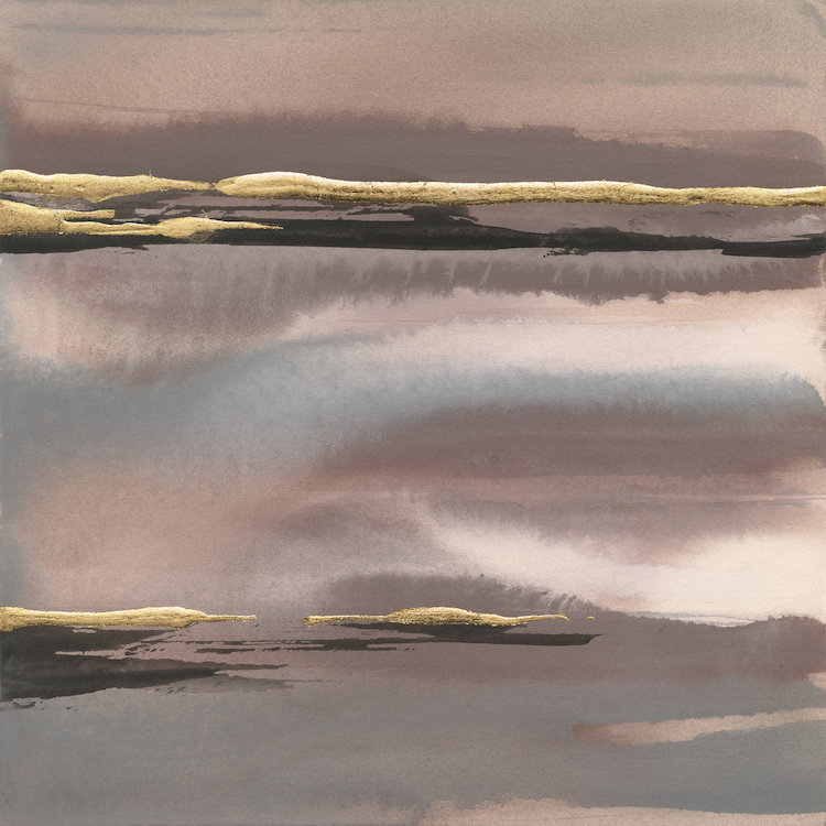 « gilded matin brouillard », reproduction d’art sur toile tendue, H 12 po x l 12 po x P 0,75 po, Toile tendue, Pas de tapis
