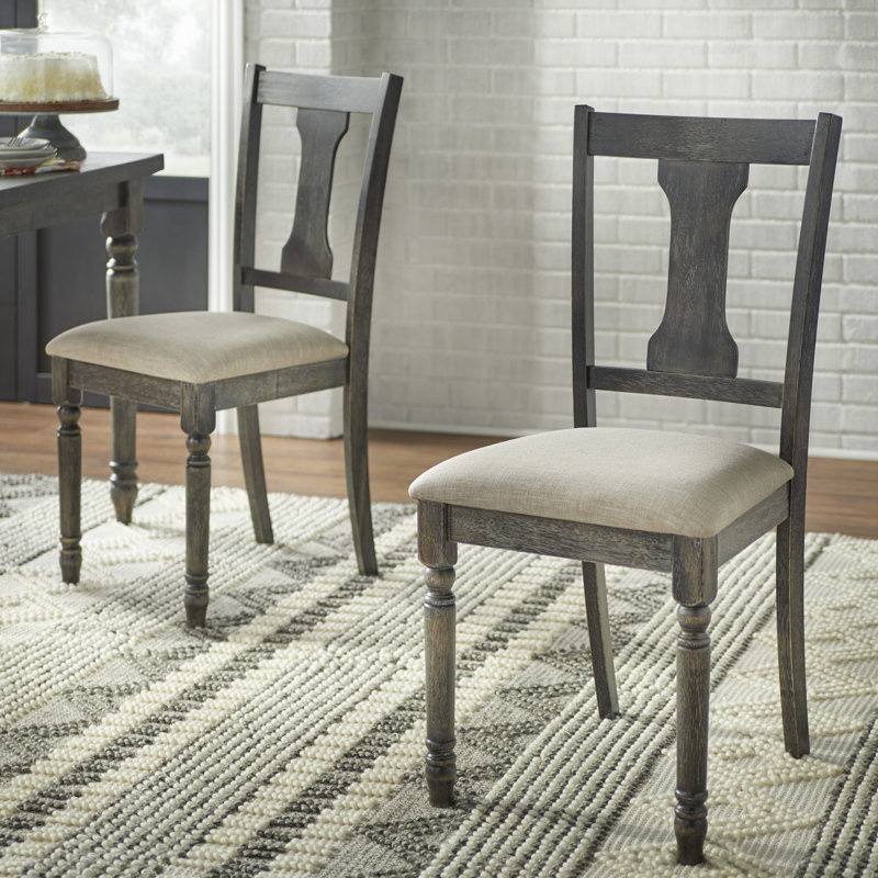 6 - Person Four Leg Dining Set, Weathered Gray