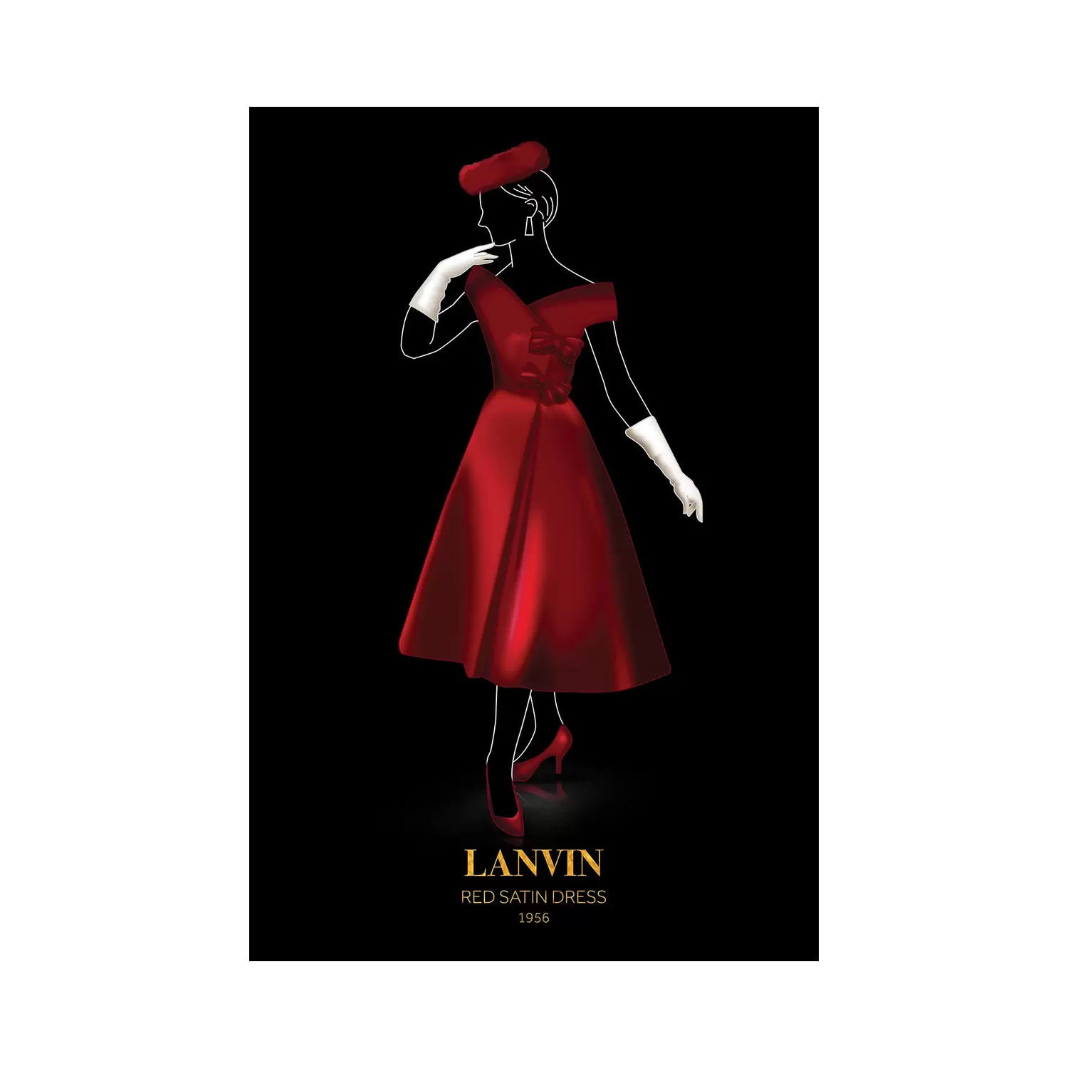 lanvin satin dress LONG KNOTTED DRESS IN SATIN