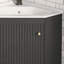 Meuble-lavabo de coin mural noir de 24 pouces avec lavabo en céramique, convenant aux petites zones de dressage de la salle de bain (robinet non inclus).-549023191