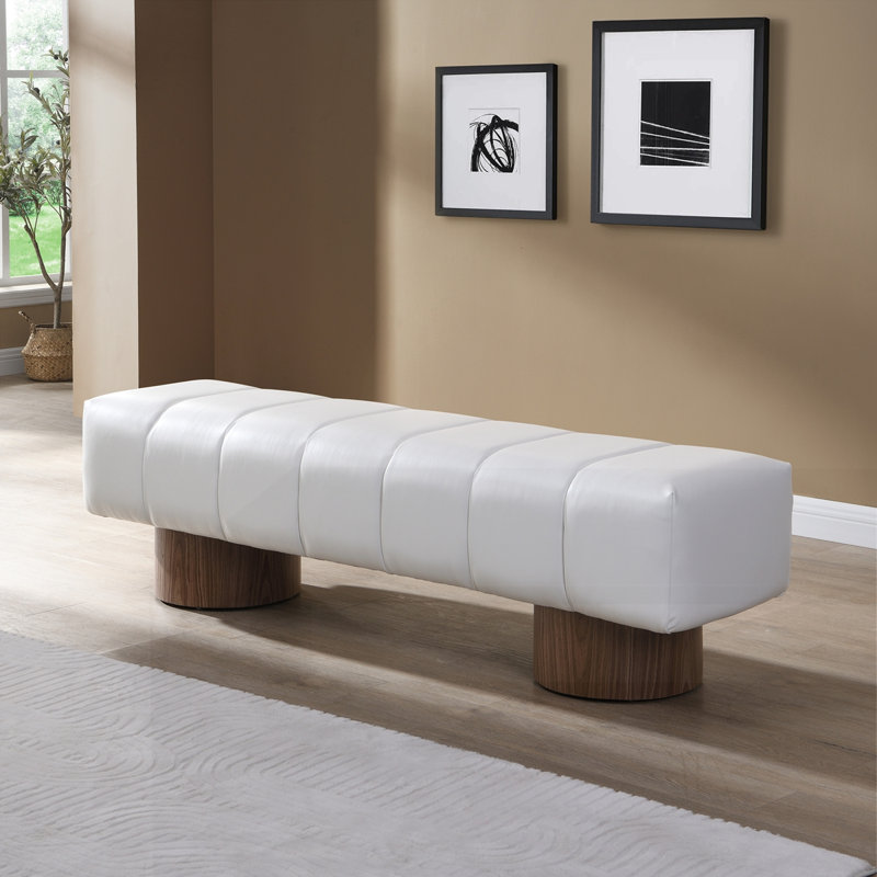 Banc de salle à manger rembourré, Beige
