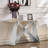 55 Inch White Tempered Glass Console Table With Mirrored Silver M-Shaped Base