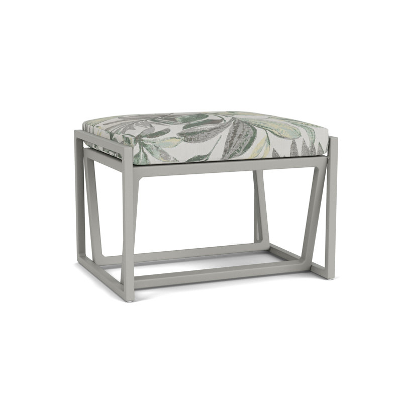 Summit Outdoor Ottoman, Platinum, Calidora Mist