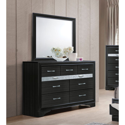 Commode double 9 tiroirs avec miroir Carman