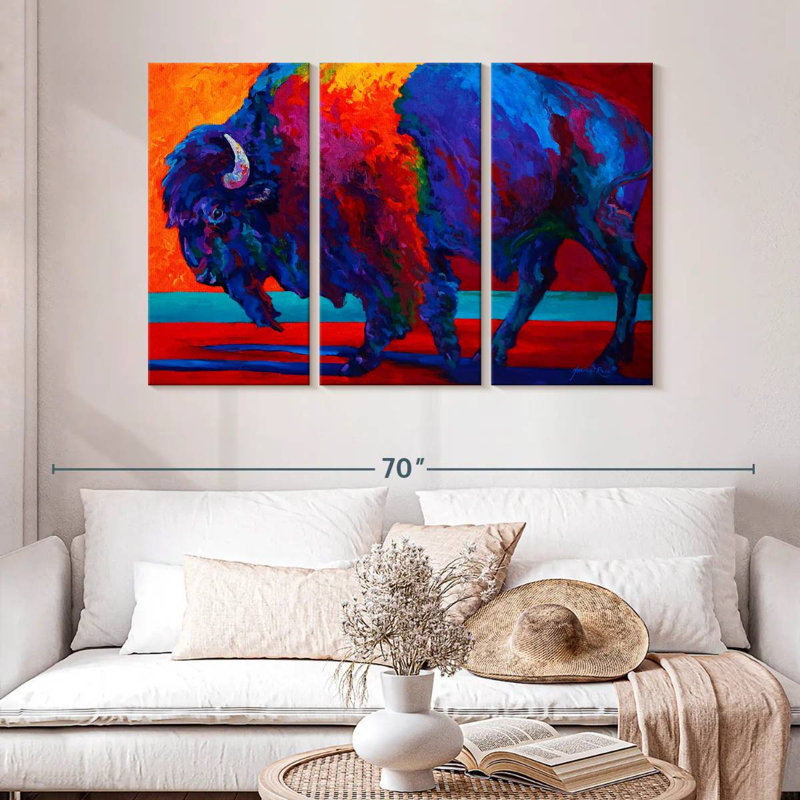 Abstract Bison, 32" H x 50" W