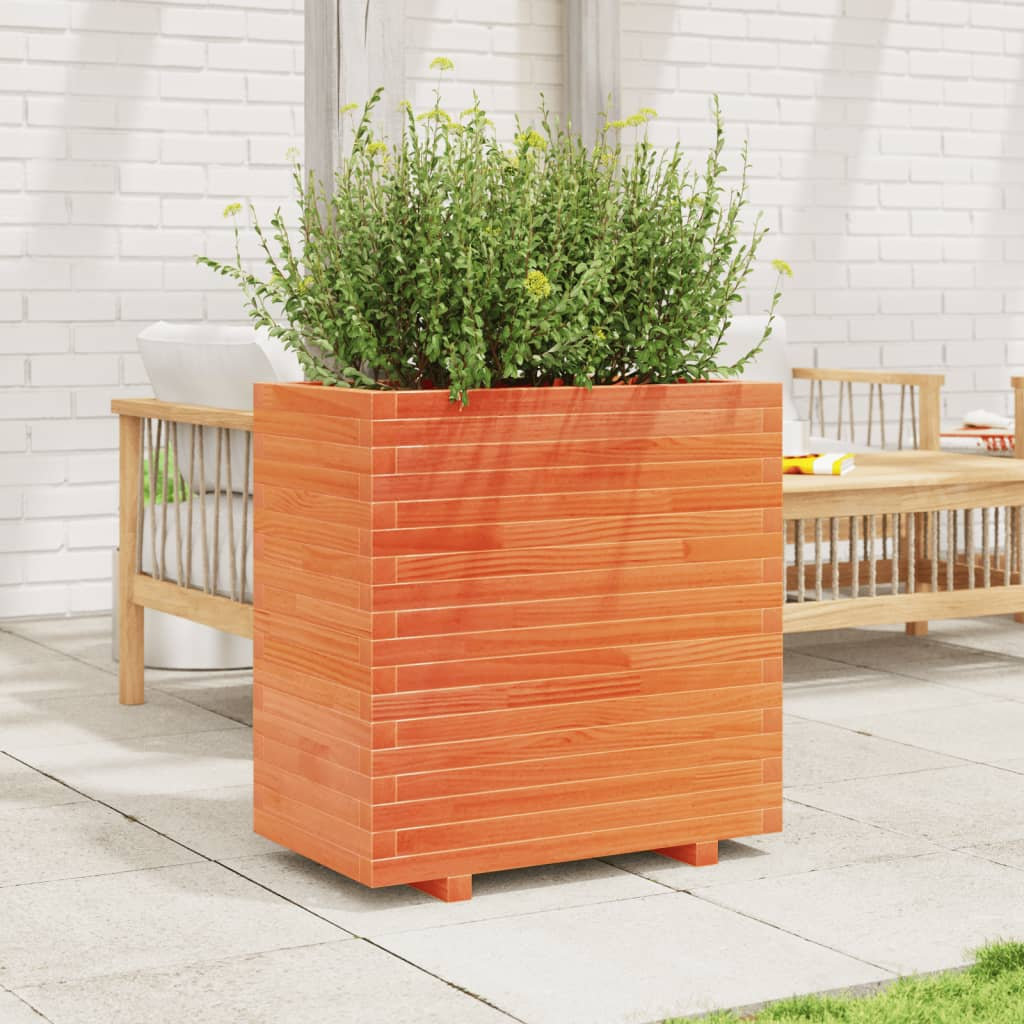 Vidaxl Garden Planter Wax Brown 70X40x72 Cm Solid Wood Pine - Image 2
